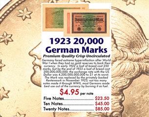1923 20,000 German Marks