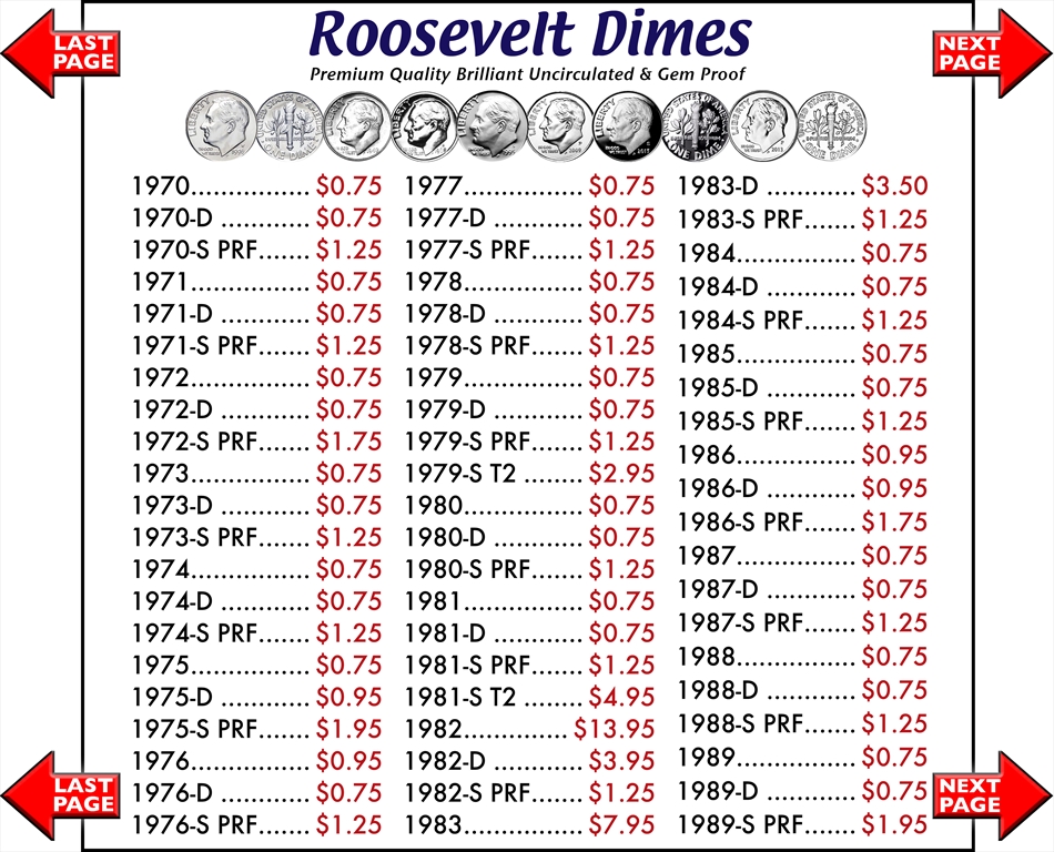 Dimes roosevelt dimes buy collectible coins online rare us coins