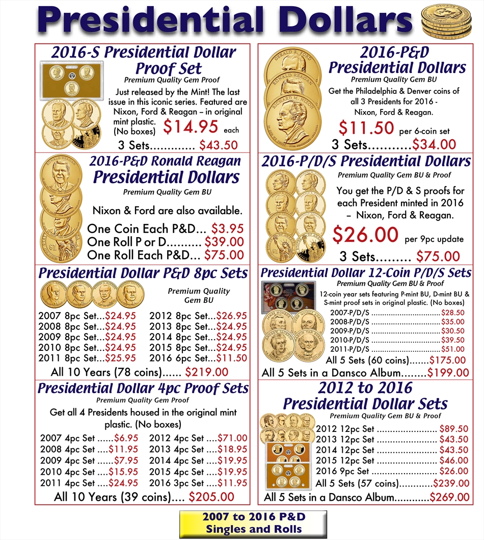 Presidential Dollar Coins Presidential Dollar Coins