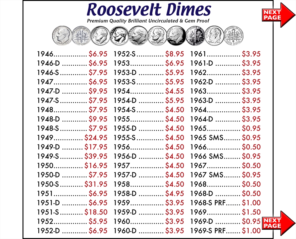 Dimes roosevelt dimes buy collectible coins online rare us coins