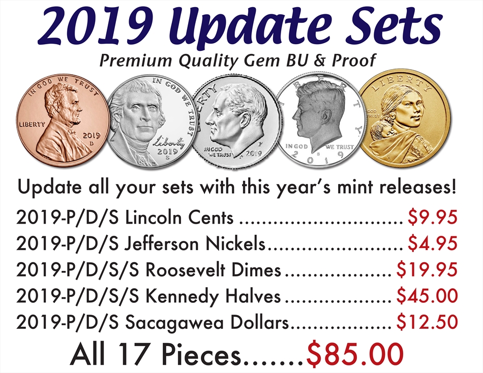 2019 Update Sets Buy Collectible Coins & Currency Online, Rare US